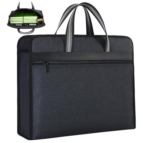 Portfolio-Beutel, Dokumentbag A4 Multi-Pocket-wasserdichte und kratzfeste Leinwanddatei für Männer mit tragbarem Reißverschlussbeutel für Büro Portfolio-Beutel, Dokumentbag A4 Multi-Pocket-wasserdichte und kratzfeste Leinwanddatei für Männer mit tragbarem Reißverschlussbeutel für Büro von Pineeseatile