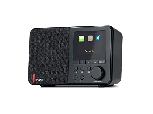 PINELL Supersound 001, DAB+ & FM Tuner, Bluetooth 5.0, Kopfhöreranschluss, 3 Watt RMS, Wecker mit Sleep- und Schlummerfunktion, Equalizer, Senderspeicher, Netz und Batteriebetrieb, schwarz von Pinell