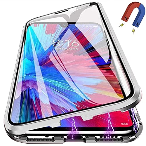 Magnetische Hülle für Samsung Galaxy Note 10 Plus, 360° Vollschutz Clear Cover Metall Bumper mit Vorder und Rückseite Klar 9H Gehärtetem Glas Schutzhülle für Samsung Galaxy Note 10 Plus, Splitter von PingGoo