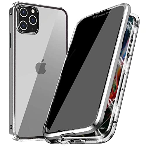 PingGoo Privacy Magnetische Hülle für iPhone 12 Pro Max, Anti Peep Magnetic Schutzhülle Case Cover,9H Gehärtetes Glas,Privacy Display Protector Metallrahmen Anti Spy Case Cover, Splitter von PingGoo