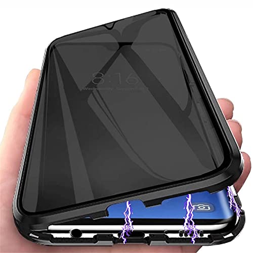 Privacy Magnetische Hülle für Huawei P40 Pro, PingGoo Anti Peep Magnetic Adsorption Schutzhülle,9H Gehärtetes Glas,Privacy Display Protector Metallrahmen Anti Spy Case Cover, Schwarz von PingGoo