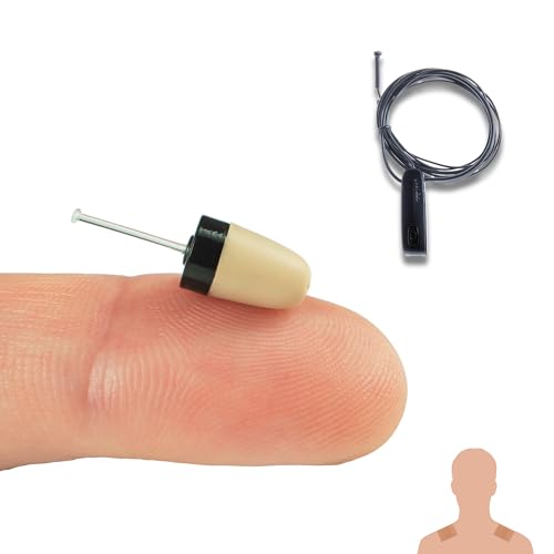 PingaOculto SpionageKopfhörer Bluetooth Prüfung Mini VIP Pro Unsichtbare Kopfhörer Handy Mikrofon Kabel Haftstreifen - Unsichtbar Ohrhörer (Spy Earpiece VIP Pro Supermini Bluetooth Mikrofonkabel) von PingaOculto