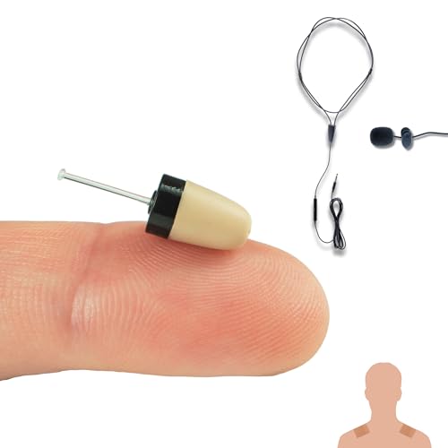 PingaOculto Spion Kopfhörer Prüfung Mini VIP Pro Unsichtbare Kopfhörer Handy Mikrofon Kabel und Haftstreifen - Unsichtbar Ohrhörer Headset Spicker Ear (Spion Kopfhörer VIP Pro Supermini + Mikrofon) von PingaOculto