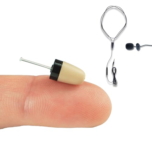 PingaOculto Spion Kopfhörer Prüfung Mini VIP Pro Unsichtbare Kopfhörer Handy mit Mikrofon mit Kabel - Unsichtbar Ohrhörer Headset Spicker Spy Earpiece (Spion Kopfhörer VIP Pro Supermini + Mikrofon) von PingaOculto