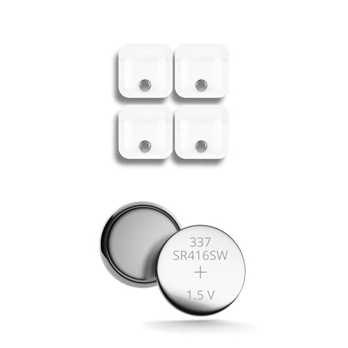 PingaOculto Spion Kopfhörer Prüfung VIP Pro Unsichtbare - Silberoxid-Knopfzelle mit Batteriespannung 1,55 V 8 mAh (4 Batterieeinheiten 337 - SR416SW für Spion Kopfhörer VIP Pro Mini oder Supermini) von PingaOculto