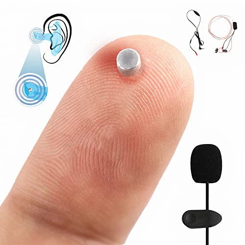 PingaOculto Unsichtbarer Mini-Kopfhörer, unsichtbar, für Handy, mit Mikrofon, unsichtbar, kabellos, für Prüfung, Freisprecheinrichtung (Kopfhörer mit Magnet + Mikrofon) von PingaOculto