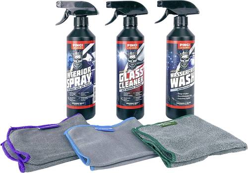 PINGI Wasserfreie Autowäsche, 6 tlg. Leg-Set-5 Autopflegeset 1 Set von Pingi