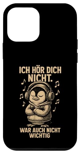 Pinguin Kopfhörer Musik Noten Frech Sarkastisch Spruch Hülle für iPhone 12 mini von Pinguin Sprüche Sarkasmus Genervt Musikfans Lustig