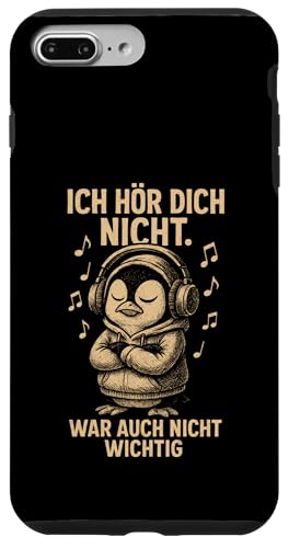 Pinguin Kopfhörer Musik Noten Frech Sarkastisch Spruch Hülle für iPhone 7 Plus/8 Plus von Pinguin Sprüche Sarkasmus Genervt Musikfans Lustig