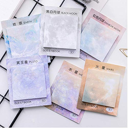 PiniceCore 6PC Netter Kawaii Planeten kreative Notizblock Sticky Notes Memo Notebook Briefpapier Hinweis Papieraufkleber Büro Schulbedarf PiniceCore 6PC Netter Kawaii Planeten kreative Notizblock Sticky Notes Memo Notebook Briefpapier Hinweis Papieraufkleber Büro Schulbedarf von PiniceCore