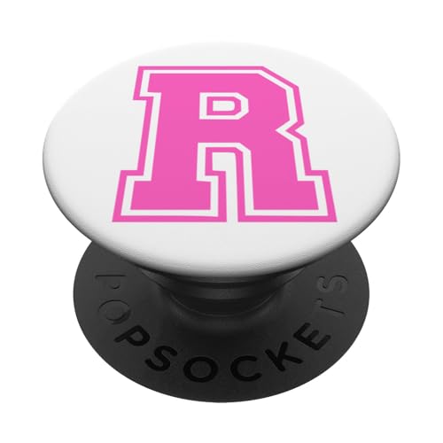 R Monogram Initial in Pink für Vorname Nachname R PopSockets Klebender PopGrip R Monogram Initial in Pink für Vorname Nachname R PopSockets Klebender PopGrip von Rosa Alphabet Buchstabe für Frauen und Mädchen