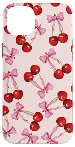 Hülle für iPhone 14 Plus Kirschrosa Schleife Kokette niedlich weich Mädchen ästhetisch von Pink Bow Aesthetic Pattern Co.