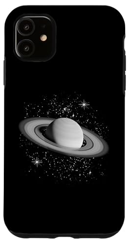 Hülle für iPhone 11 Schwarz und Weiß Saturn Starry Retro Hülle für iPhone 11 Schwarz und Weiß Saturn Starry Retro von Pink Cowgirl Disco