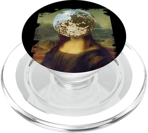 Mona Discokugel Kopf Lisa 70er Jahre Retro Club Vintage PopSockets PopGrip für MagSafe Mona Discokugel Kopf Lisa 70er Jahre Retro Club Vintage PopSockets PopGrip für MagSafe von Pink Cowgirl Disco