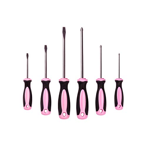 Pink Power Magnetisches Schraubendreher-Set – 6-teiliges Kreuzschlitz- und Flachkopf-Handwerkzeug-Set für Frauen Pink Power Magnetisches Schraubendreher-Set – 6-teiliges Kreuzschlitz- und Flachkopf-Handwerkzeug-Set für Frauen von Pink Power