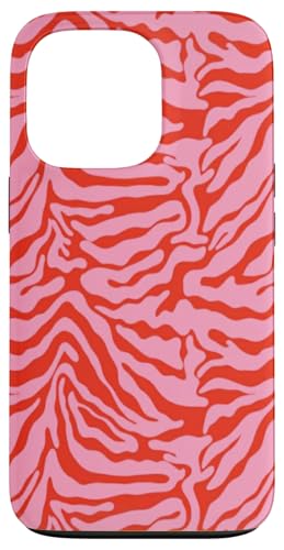 Hülle für iPhone 13 Pro Rosa Rot Zebramuster Tier Adrett Y2K Muster von Pink Red Zebra Print