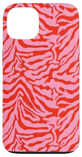 Hülle für iPhone 13 Rosa Rot Zebramuster Tier Adrett Y2K Muster von Pink Red Zebra Print