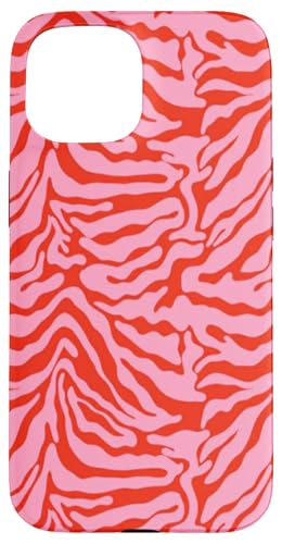 Hülle für iPhone 15 Rosa Rot Zebramuster Tier Adrett Y2K Muster von Pink Red Zebra Print