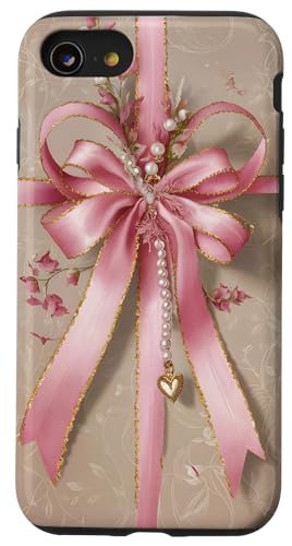 Hülle für iPhone SE (2020) / 7 / 8 coole rosa schleifen damen von Pink Ribbon Bows women