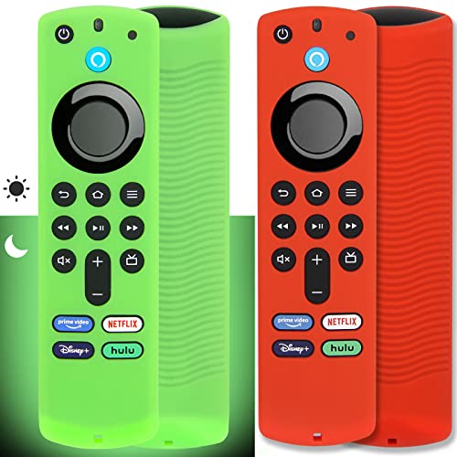 2pcs Pinowu Schutzhülle für Fernbedienung, kompatibel mit Fire TV Stick 4K Alexa Voice Remote 3rd Gen, rutschfeste Silikon-Hülle mit Umhängeband, (Grün leuchtet, Rot) (NOT for 4K 2nd 2024) 2pcs Pinowu Schutzhülle für Fernbedienung, kompatibel mit Fire TV Stick 4K Alexa Voice Remote 3rd Gen, rutschfeste Silikon-Hülle mit Umhängeband, (Grün leuchtet, Rot) (NOT for 4K 2nd 2024) von Pinowu