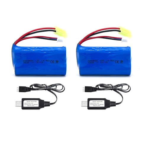 Pinsinholy 7,4 V 2000 mAh 15C Kompatibel mit Mini Tamiya Stecker 2S Li-Ion Akku für RC Auto Fernbedienung LKW RC Boot RC Bauwagen und Gel Blaster 2er-Pack Pinsinholy 7,4 V 2000 mAh 15C Kompatibel mit Mini Tamiya Stecker 2S Li-Ion Akku für RC Auto Fernbedienung LKW RC Boot RC Bauwagen und Gel Blaster 2er-Pack von Pinsinholy