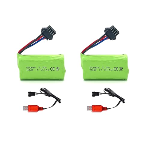 Pinsinholy 7,4 V 500 mAh SM-4P Stecker 2S Li-Ion Akku für RC Auto Fernbedienung LKW RC Boot RC Bauwagen und Gel Blaster 2er-Pack Pinsinholy 7,4 V 500 mAh SM-4P Stecker 2S Li-Ion Akku für RC Auto Fernbedienung LKW RC Boot RC Bauwagen und Gel Blaster 2er-Pack von Pinsinholy