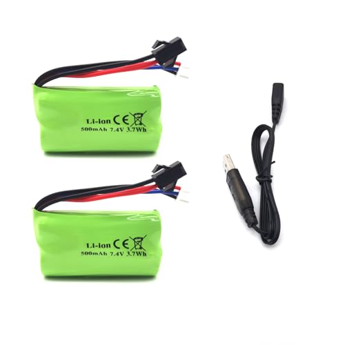 Pinsinholy 7.4V 500mAh SM-2P Plug Wiederaufladbare RC Auto Li-ion Batterie für RC Auto Fernsteuerung LKW RC Boot und einige Ball Blaster Pinsinholy 7.4V 500mAh SM-2P Plug Wiederaufladbare RC Auto Li-ion Batterie für RC Auto Fernsteuerung LKW RC Boot und einige Ball Blaster von Pinsinholy