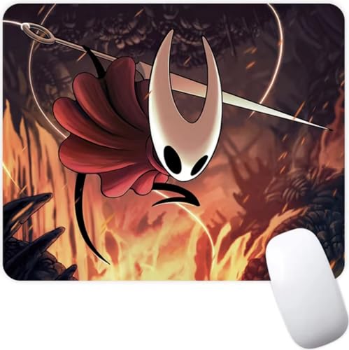 Hollow Knight Metroidvania Mauspad für Videospiele, rutschfest, Gaming-Computer-Mauspad, Gaming-Desktop-Laptop-Mauspad mit genähtem Rand, 18 x 22 cm von Pinstant
