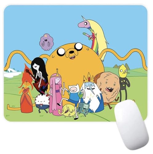 Princess Bubblegum Come Along with Me Adventure Time Cartoon Animated TV Show Rutschfestes Mauspad Gaming Computer Mauspad Gaming Desktop Laptop Mauspad mit genähtem Rand 18 x 22 cm von Pinstant