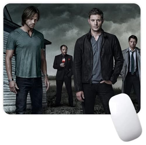 Supernatural Winchesters Sam Dean Castiel Angel TV Show Fantasy Horror Drama Magic Family Business Anti-Rutsch-Mauspad Gaming Computer Gaming Desktop Laptop Mauspad 18 x 22 cm von Pinstant