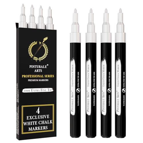 Pinturale Arts Set 4 Kreidestift Weiß | 1mm Spitze | Kreidemarker Weiss | Kreidestifte Für Tafel Abwaschbar, Kreidestifte Für Fenster, Glas, Metall, Keramik | Chalk Marker Weiß Pinturale Arts Set 4 Kreidestift Weiß | 1mm Spitze | Kreidemarker Weiss | Kreidestifte Für Tafel Abwaschbar, Kreidestifte Für Fenster, Glas, Metall, Keramik | Chalk Marker Weiß von Pinturale Arts