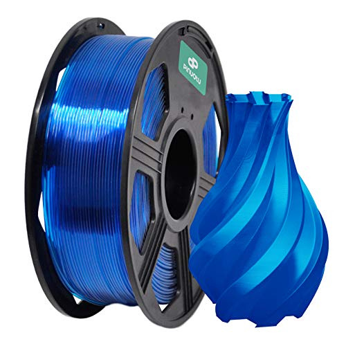 PETG-Filament, 1,75 mm, Pinuotu PETG 3D-Drucker-Filament, 1-kg-Spule, passend für die meisten FDM-Drucker (transparentes Blau) von Pinuotu