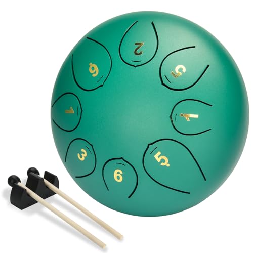 Steel Tongue Drum 6 Zoll 8 Noten Zungentrommel Handpan Instrument Stahlzungentrommel Hand Pan Drum Scheibentrommel mit Trommelstock für Anfänger Steel Tongue Drum 6 Zoll 8 Noten Zungentrommel Handpan Instrument Stahlzungentrommel Hand Pan Drum Scheibentrommel mit Trommelstock für Anfänger von Pioleackflew