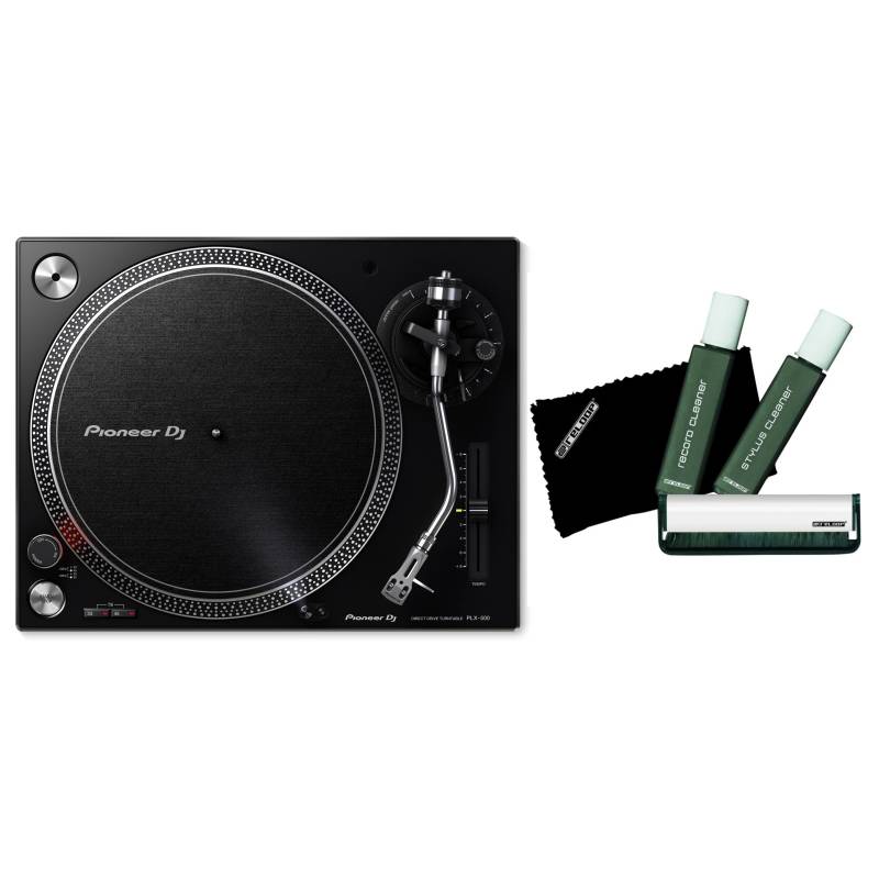 Pioneer DJ PLX-500-K black with cleaning set von Pioneer DJ