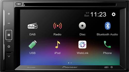 Pioneer AVH-A240DAB Doppel-DIN Moniceiver Anschluss für Lenkradfernbedienung, Anschluss für Rückf von Pioneer