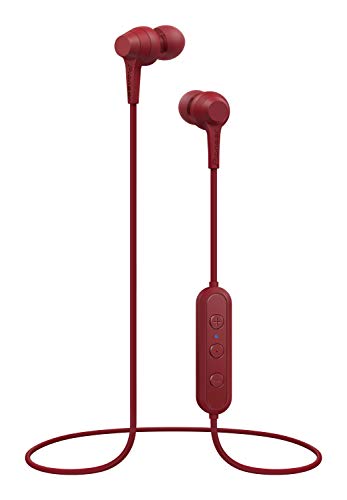 Pioneer C4 In-Ear Wireless Kopfhörer mit Bluetooth (hochwertiger Ohrhörer Klang, 6 Stunden Wiedergabezeit, Freisprechfunktion, Sprachsteuerung, Inline-Fernbedienung, App), Bordeaux Rot von Pioneer