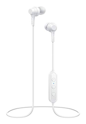 Pioneer C4 In-Ear Wireless Kopfhörer mit Bluetooth (hochwertiger Ohrhörer Klang, 6 Stunden Wiedergabezeit, Freisprechfunktion, Sprachsteuerung, Inline-Fernbedienung, App), Weiss von Pioneer