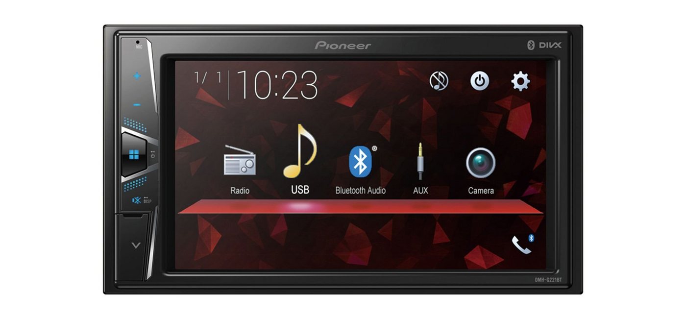 Pioneer DMH-G221BT 6,2-Zoll-Clear Bluetooth USB Aux-In Fernbedienungradio Autoradio von Pioneer