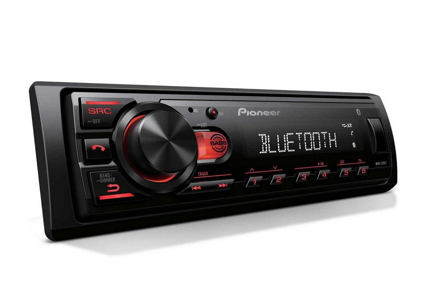 Pioneer MVH-S230BT 1-DIN Bluetooth Autoradio mit USB-Eingängen Autoradio von Pioneer
