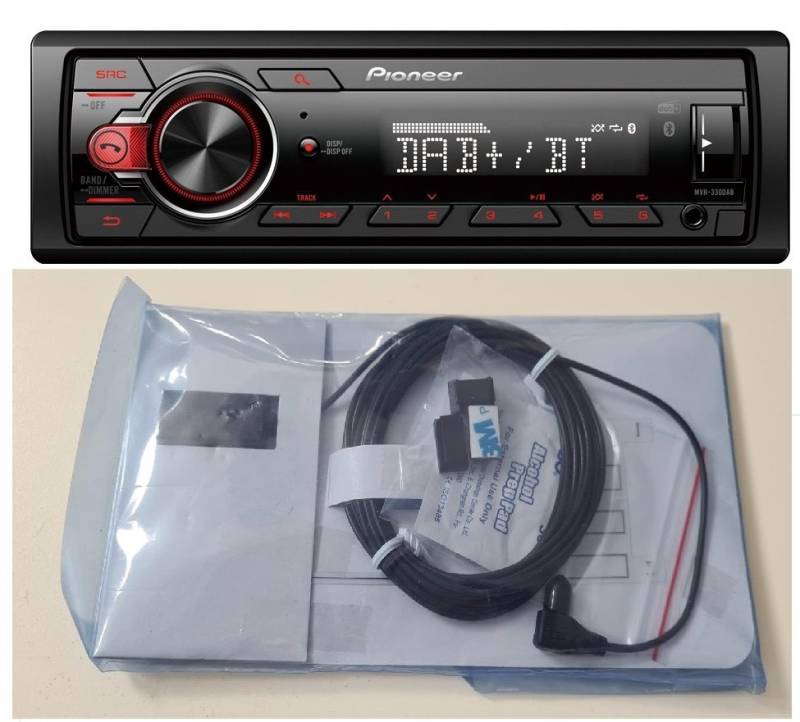 Pioneer Pioneer MVH-330DAB inkl. DAB Antenne Autoradio von Pioneer