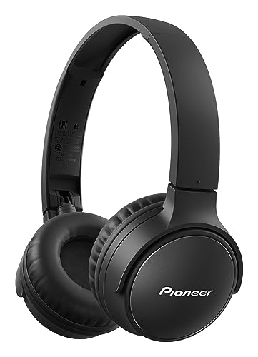 Pioneer S3 Wireless On-Ear Bluetooth 5.0 Kopfhörer (faltbar, 25 Stunden Akku, Schnellladefunktion, Freisprecheinrichtung, Lautstärkenregelung), Schwarz von Pioneer