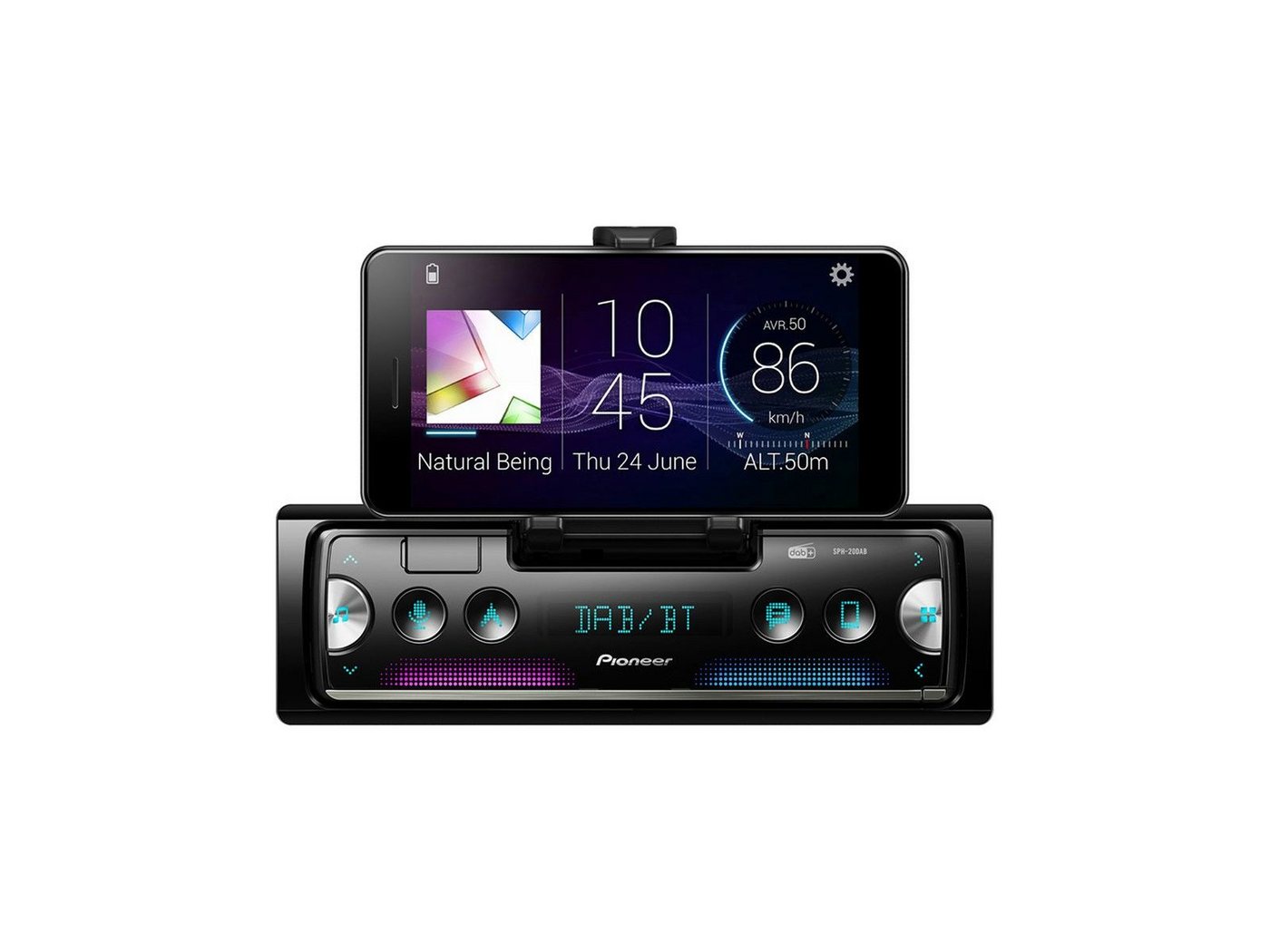 Pioneer SPH-20DAB Smartphone APP Radio Bluetooth Spotify Android iPhone Autoradio von Pioneer