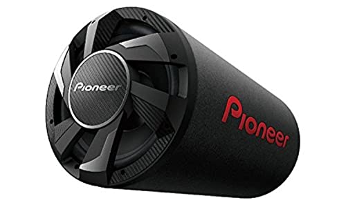 Pioneer TS-WX300TA Aktivsubwoofer, 30cm Röhren-Subwoofer, 1300 W Maximalleistung, Klasse-D-Verstärker, 30 cm Konus-Tieftöner, 114 dB Ausgang, 80Hz Tiefpassfilter, inkl. Kabel, CarSoundFit App von Pioneer