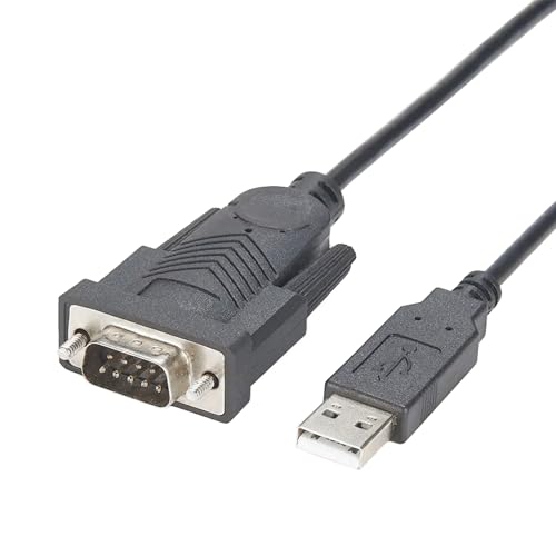 Pipestation USB Serielles Kabel - 1m | USB zu RS232 DB9 9-Pin Konverterkabel | USB auf seriell RS232 Adapter | USB zu Seriell Kabel | USB zu Serial Adapter für Serial Port Router Switches | USB auf von Pipestation
