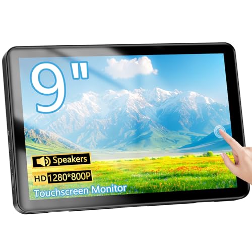 Pisichen Touchscreen Kleiner Monitor 9 Zoll HD 1280x800P Tragbarer Display, HDMI USBC Mini Monitor für PC Laptop Xbox Switch, Integrierte Lautsprecher & Ständer Pisichen Touchscreen Kleiner Monitor 9 Zoll HD 1280x800P Tragbarer Display, HDMI USBC Mini Monitor für PC Laptop Xbox Switch, Integrierte Lautsprecher & Ständer von Pisichen