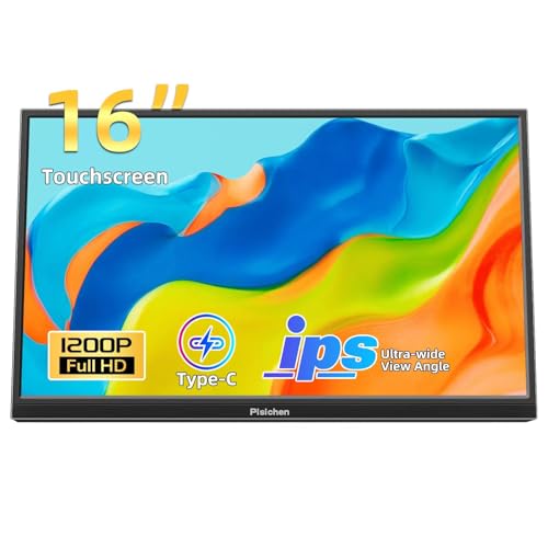 Pisichen Tragbarer Monitor Touchscreen, 16 Zoll 1920X1200P Portable Monitor USBC HDMI Computer Display IPS-Bildschirm, 300 cd/m², Externer HDR-Monitor für Laptop Computer PC Telefon Xbox Pisichen Tragbarer Monitor Touchscreen, 16 Zoll 1920X1200P Portable Monitor USBC HDMI Computer Display IPS-Bildschirm, 300 cd/m², Externer HDR-Monitor für Laptop Computer PC Telefon Xbox von Pisichen