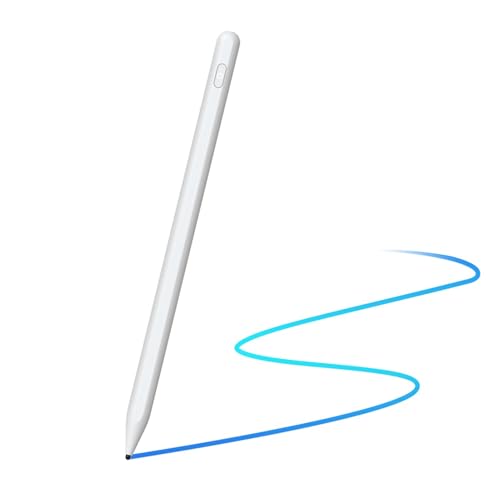 Aktiver Kapazitiver Stift, Magnetischer Adsorptionsstiftstift mit Silikonstiftnib für - -Telefone Tabletten Lange Ausdauerzeit (White) von Pissente