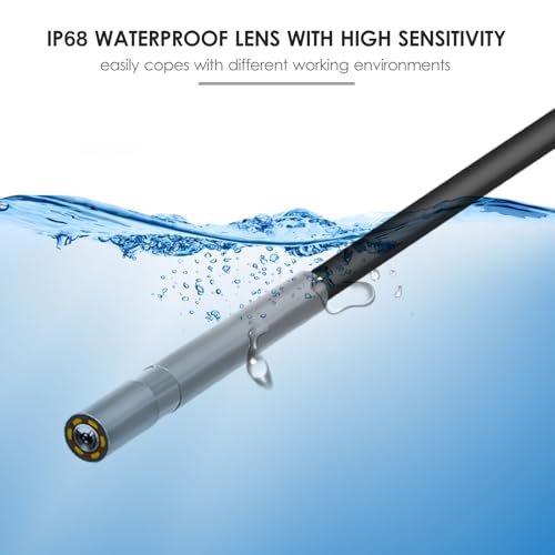 IP68-Kamera, 1080p Hohe Auflösung, Vollfarbanzeige, 2,8-Zoll-IPS-Bildschirm, 70 ° Horizontaler Betrachtungswinkel, Industrieendoskop, Handinspektionskamera mit 5500-6500K-LED-Leuchten (2m Kabellänge IP68-Kamera, 1080p Hohe Auflösung, Vollfarbanzeige, 2,8-Zoll-IPS-Bildschirm, 70 ° Horizontaler Betrachtungswinkel, Industrieendoskop, Handinspektionskamera mit 5500-6500K-LED-Leuchten (2m Kabellänge von Pissente
