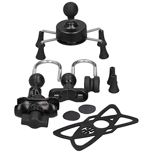 Mobiltelefonhalterung Telefonhalter Montierte Universelle Feder mit Ball- und Socket -Technologie für IOS 7 8 SE X XS XR Pixel 3 3A (B (schwarz)) von Pissente