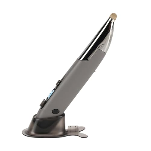 Pissente 2,4 G Drahtloser Mausstift, 4 Tasten Vertikaler Stiftstils Digitaler PC -Maus -Spracheingabe Unterst¨¹tzen 128 Sprachen f¨¹r PC -Laptops (Grey) von Pissente